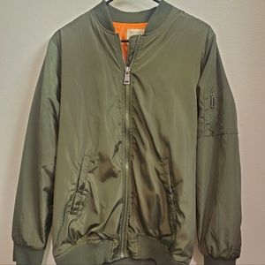 Bomber olive green jacket!